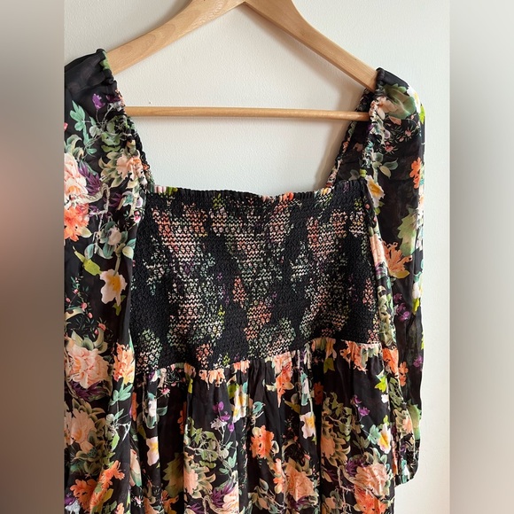 ALICE + OLIVIA Cooper Floral Smocked Minidress - Picture 7 of 12